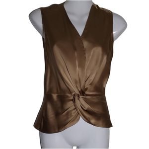 The Limited  silk blouse gold XS